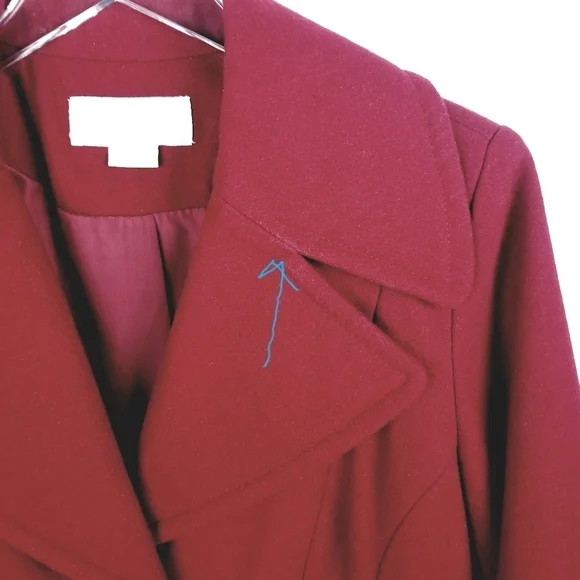 Michael Kors Red Wool Blend Coat size 10 - Picture 12 of 12
